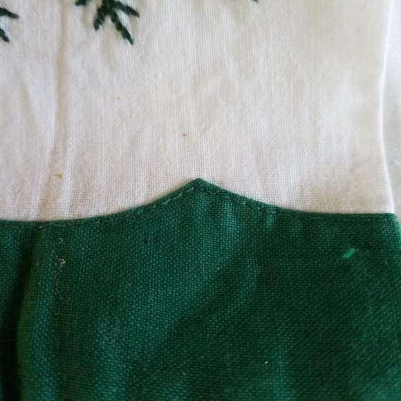 2 -TWO Vintage Lillian Vernon Christmas Tree Guest Towels Cross Stitch Bathroom - Picture 13 of 17